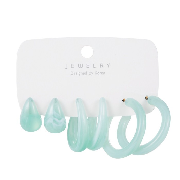 5-Piece Earring Set Vintage Alloy Butterfly Snake-Shaped Stud Earrings Creative Simple Acrylic Earring Set, Jewelry Sets