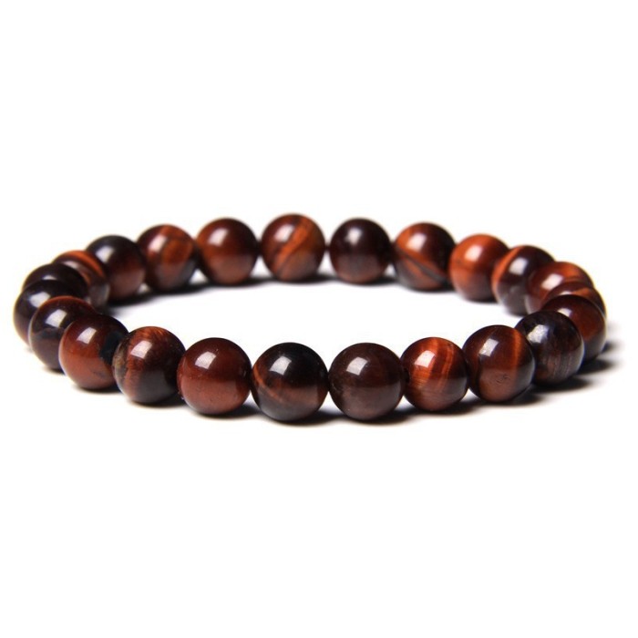 Natural Tiger Eye Stone Purple Pink Crystal Bracelet Fashion Obsidian Semi-Precious Stone Bracelet Cross-Border Trendy Jewelry Wholesale