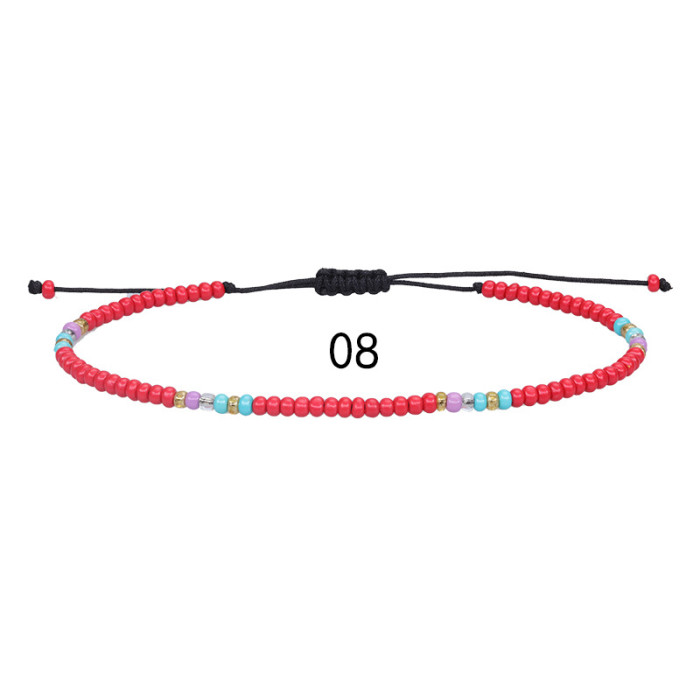 Hot-Selling Colorful Rice Bead Bracelet Summer Beach Surfing Hand Jewelry Manufacturer Wholesale in Stock