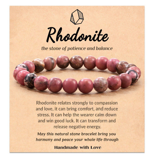 Cross-Border Hot-Selling Tiger Eye Stone Pink Zebra Beaded Elastic Cord Bracelet Crystal Agate Tiger Eye Stone Wholesale Bracelet Jewelry