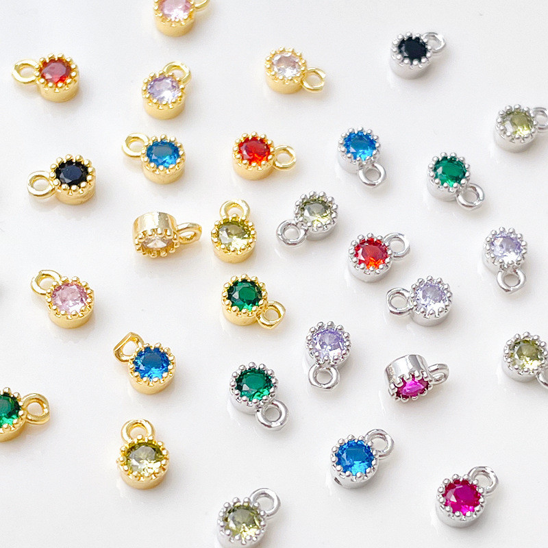 Factory Direct Wholesale Stainless Steel December Birthstone Pendant DIY Jewelry Accessories