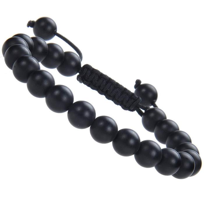 Cross-Border Hot-Selling Pink Quartz Amethyst Handmade Braided Bracelet Agate Adjustable Beaded Rope Jewelry