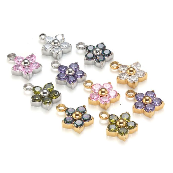 Factory Direct Wholesale Stainless Steel December Birthstone Pendant DIY Jewelry Accessories, Necklaces