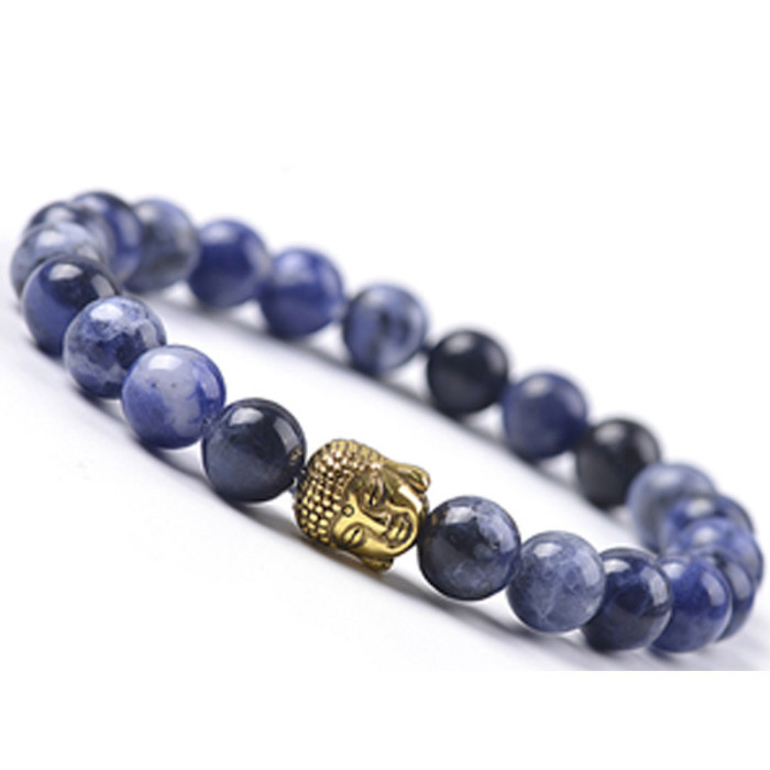 Amazon AliExpress New Tiger Eye Stone Bracelet Black Onyx Volcanic White Pine Blue Vein Stone Unisex Accessories Bracelet