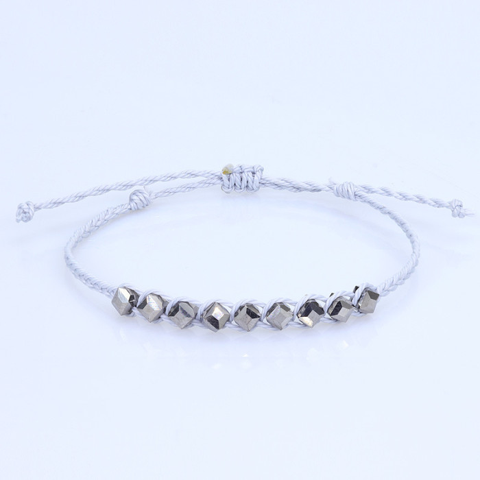 New Crystal Woven Bracelet Factory in Stock Style Cubic Crystal Beads Handmade Friendship Bracelet