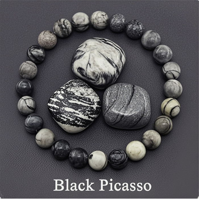 Cross-Border Hot Sale 8mm Sunstone Beaded Bracelet Jewelry Pink Quartz Tiger Eye Handmade Agate Crystal Bracelet Wholesale