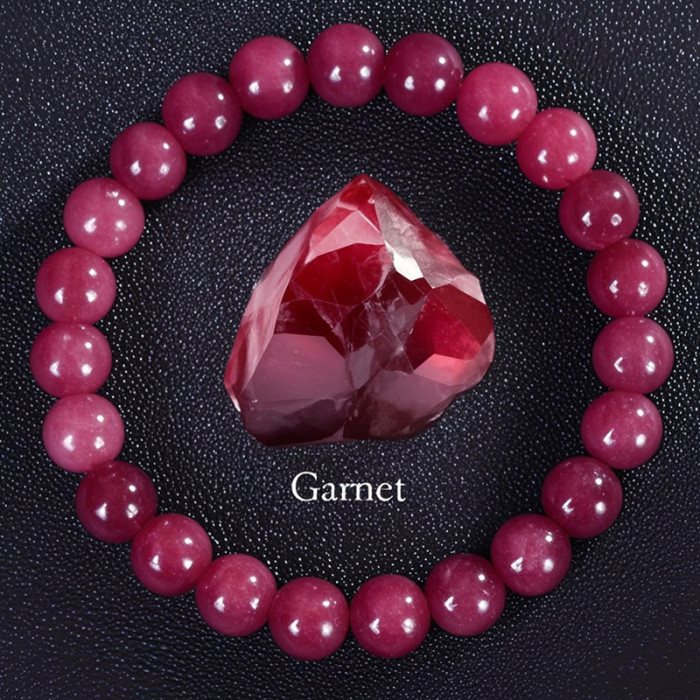 Cross-Border Hot Sale 8mm Sunstone Beaded Bracelet Jewelry Pink Quartz Tiger Eye Handmade Agate Crystal Bracelet Wholesale