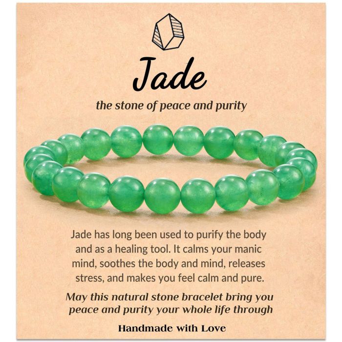 Cross-Border Single Circle Beaded Bracelet Tiger Eye Stone Green Chalcedony Beads Crystal Blue Turquoise Beaded Bracelet Dream Purple