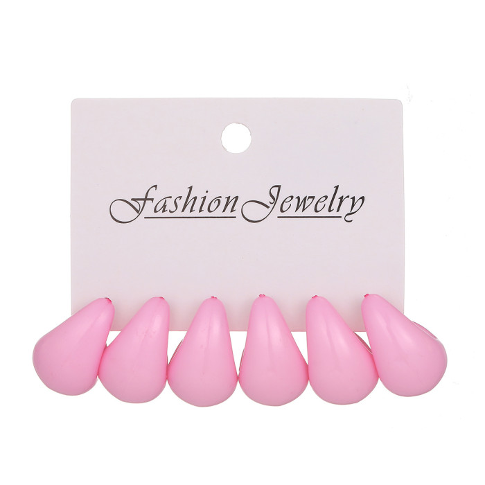 Amazon Hot-Selling Water Drop Earring Set Niche High-End Design Sense Stud Earrings Fashionable Versatile Commuting E...