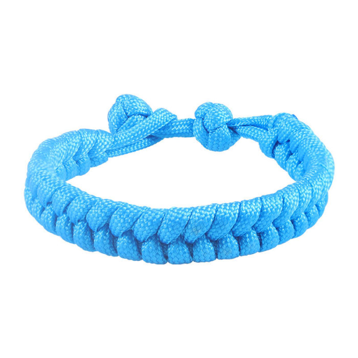 New Jewelry Solid Color Paracord Bracelet Handmade Woven Bracelet Unisex Versatile Simple Hand Rope