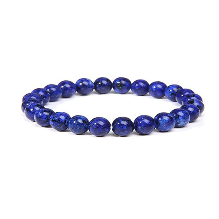 Cross-Border Hot-Selling 8mm Stone Bracelet Amazon Volcanic Stone Tiger Eye Stone Set Bracelet Wholesale Beaded Bracelet