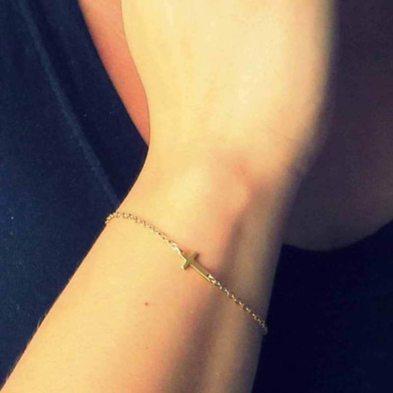 European and American Cross-Border Jewelry Fashion Simple Alloy Cross Bracelet Anklet Women's Anklet In Stock Wholesale