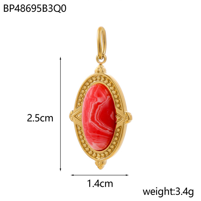 Hot-Selling Simple DIY Stone Pendant Accessories Exquisite Elegant Retro Colorful Versatile Accessories, Necklaces