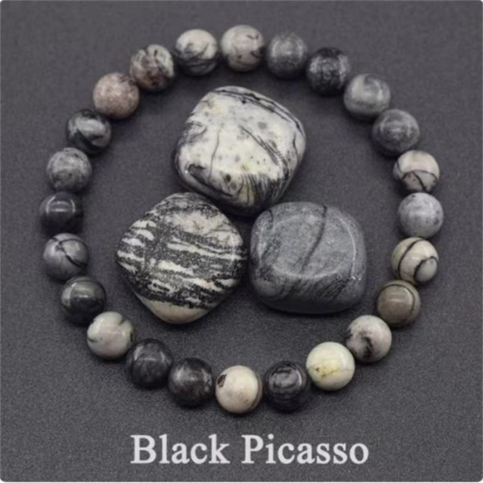 Amazon TEMU Amethyst Tiger Eye Stretch Bracelet Rose Quartz Agate Mixed Color Beads Bracelet WISH Hot Item