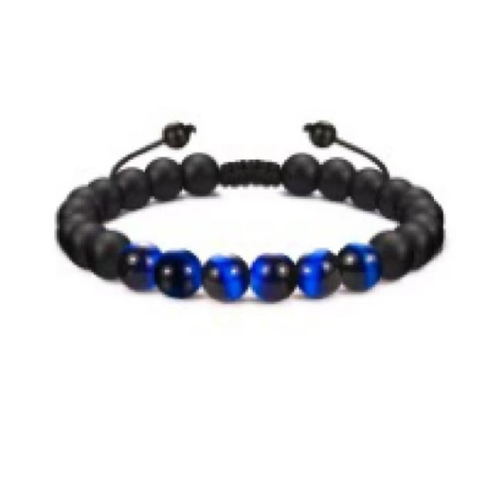 Amazon Hot-Selling Obsidian Men's Football Rugby Volleyball Hand-Woven Bracelet New Women's Beaded Bracelet