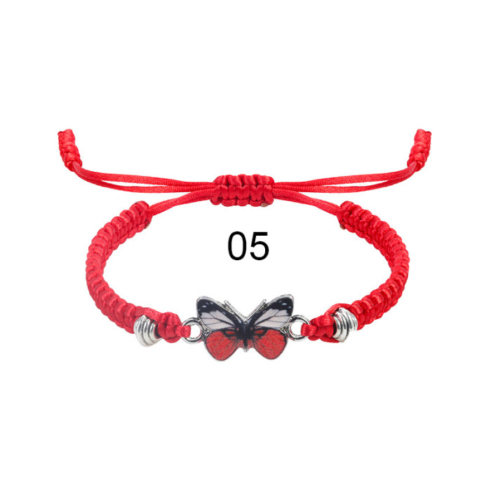 New Butterfly Woven Bracelet Valentine's Day Unisex Best Friend Couple Butterfly Jewelry Bracelet Manufacturer in Stock