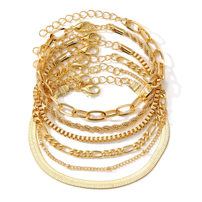 New Fashion Jewelry Set with Creative Zircon and Imitation Pearl Alloy for Women, 67-Piece Wholesale Set