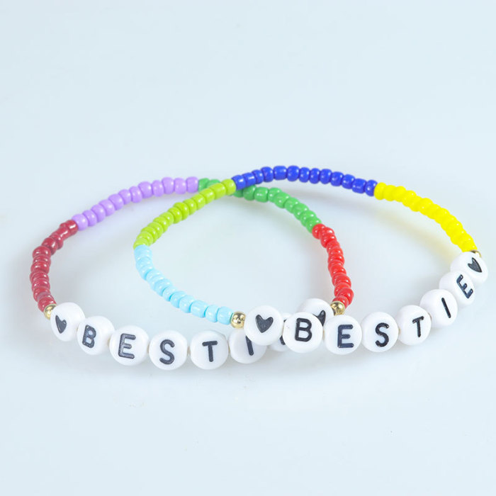 Hot Selling 12 Pieces Rice Bead Bracelet Set Party Best Friend Friendship Bracelet Manufacturer Large Supply High Qua...