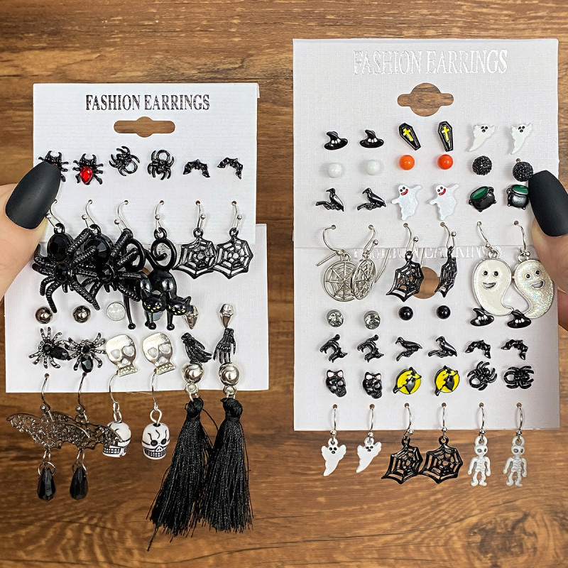 Halloween Earrings European Horror Funny Halloween Earrings Funny Pumpkin Earrings Halloween Party Supplies