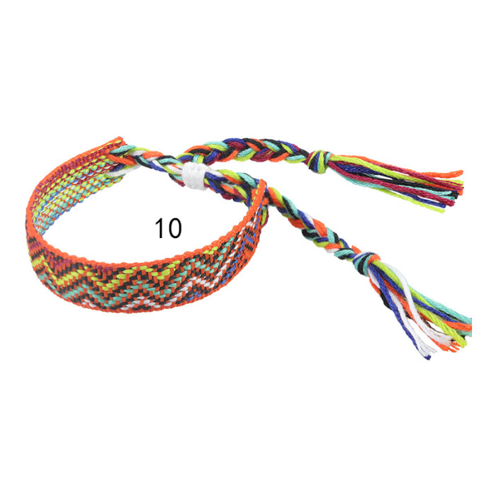 New Arrival Ethnic Style Woven Bracelet Wide Wrist Strap Multicolored Tassel Bracelet in Stock Wholesale Quantity Dis...
