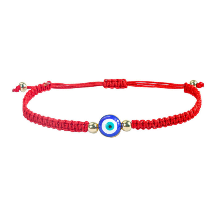 Amazon Hot-Selling Devil Eye Palm Braided Rope Adjustable Pull Elephant Turtle Red Rope Bracelet