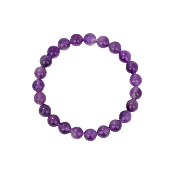 Amazon Hot Selling Natural Stone Bracelet Elastic Beaded 8mm Blue Turquoise Agate Rose Quartz Beaded Volcanic Stone Bracelet