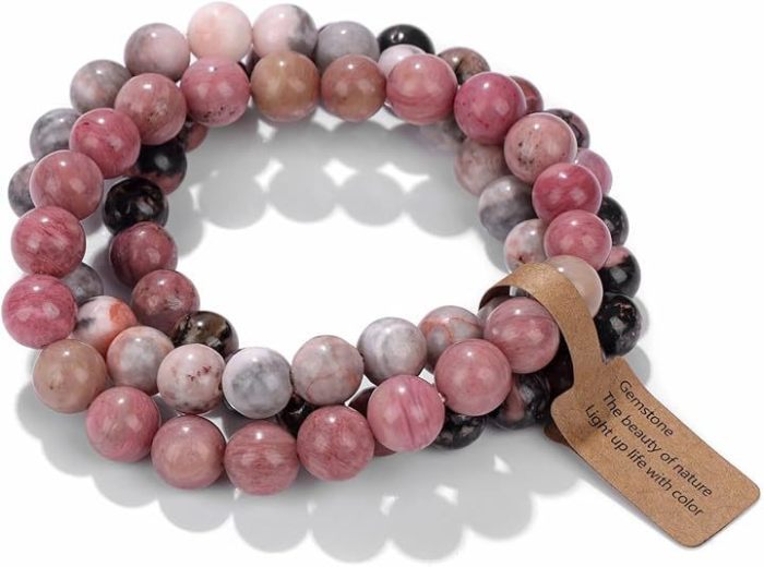 Foreign Trade Cross-Border European and American Natural Stone Vintage Bracelet Niche Retro Exotic National Style Elastic Bracelet 3-Piece Set