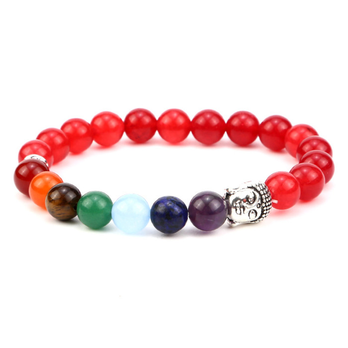 Cross-Border Tiger Eye Stone 8mm Green Aventurine Red Agate Bracelet 3-Piece Set Hand String Jewelry Beads Wholesale