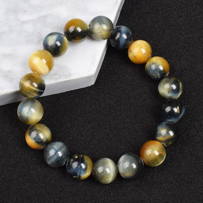 8mm Tiger Eye Stone Beaded Bracelet Bangle for Women Holiday Gift Friendship Sports Couple Bracelet Jewelry Hot Item