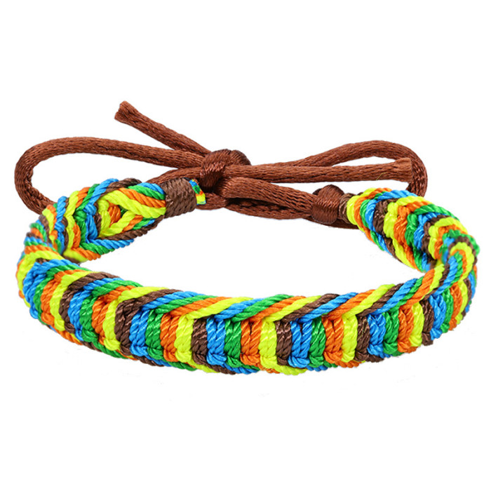 Hot Selling Colorful Woven Bracelet Bohemian Style Rainbow Hand Rope Handmade Friendship Bracelet