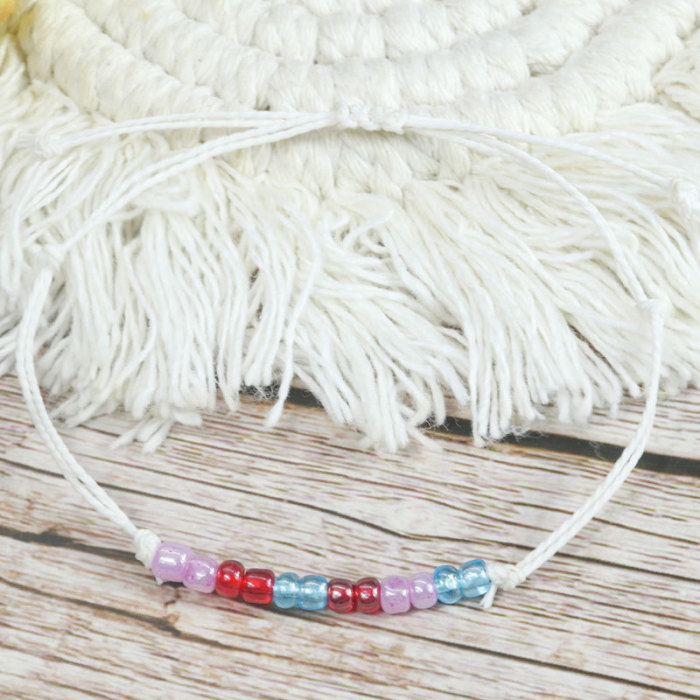 Amazon In-Stock Wholesale Versatile Rice Bead Woven Bracelet INS Style Summer Simple Bracelet