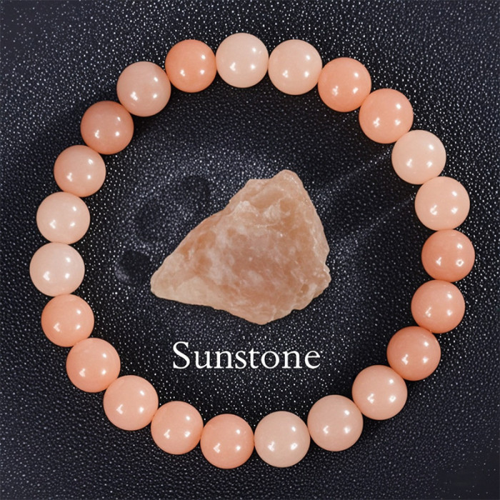 8MM Cross-Border Agate Amazon Tiger Eye Crystal Natural Stone Elastic Cord Beaded Bracelet for Men and Women