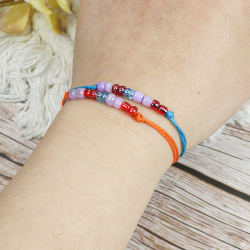 Amazon Cross-Border In-Stock Wholesale Versatile Rice Bead Woven Bracelet INS Style Summer Simple Bracelet
