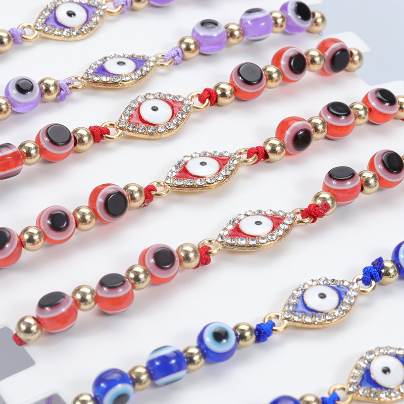 Amazon Hot Selling Devil's Eye Bracelet Boys Girls Amulet Hand Jewelry Manufacturer In Stock Cross-Border Supply