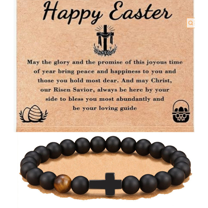 Cross-Border Jewelry Pink Zebra Stone Bead Bracelet Festival Gift for Men and Women Friendship Heart Bead Bracelet Wholesale Hot Item