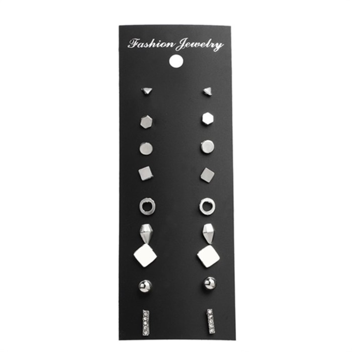 New Pearl Zircon Earrings Set 20 Pairs Creative Retro Simple Elegant Hoop Earrings Wholesale, Jewelry Sets