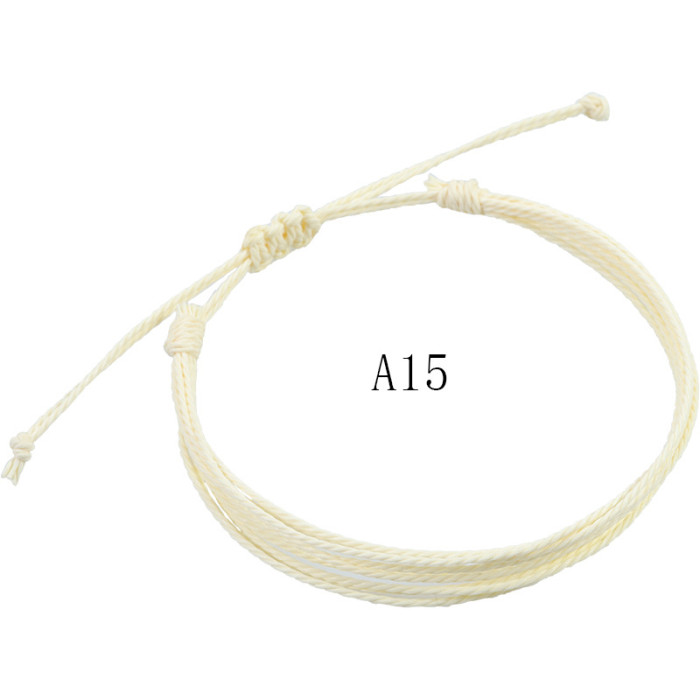 Cross-Border Hot Selling Jewelry Wholesale Taiwan Wax Thread Handmade Braided Bracelets Multicolor Rope Braided Friendship Bracelets Manufacturer