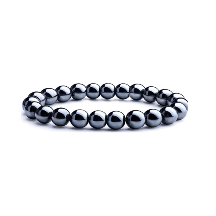 Cross-Border European and American Men's Stone Bead Bracelet Set Decorations Round Beaded Bracelet for Men and Women Agate Elastic Beaded Bracelet