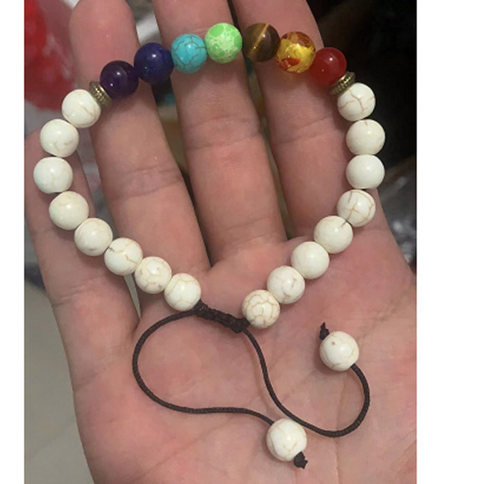 Amazon Hot Selling European and American Volcanic Stone Beads Agate Bracelet Wholesale Cross-Border Popular Handmade Jewelry