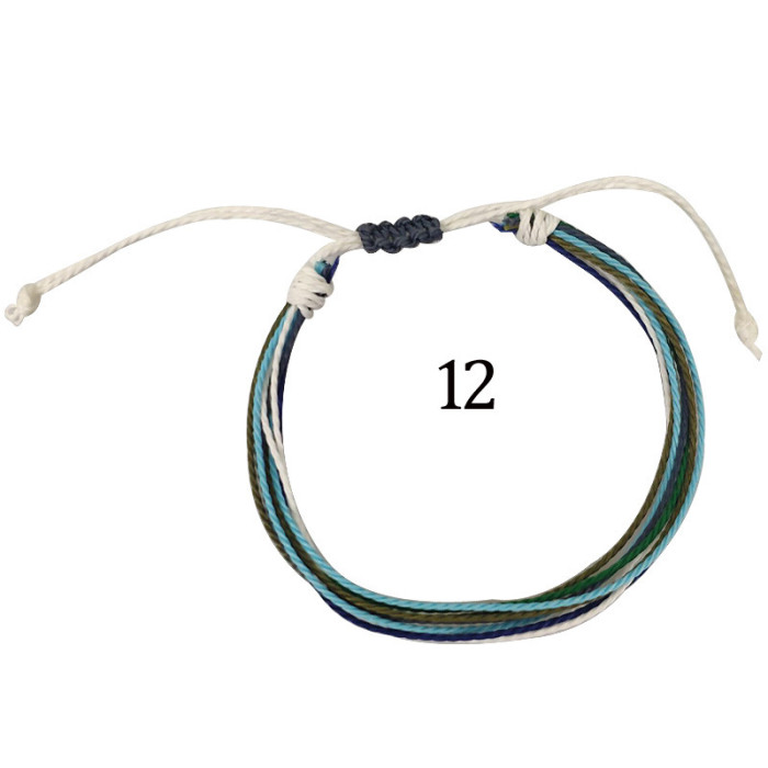 Cross-Border Hot Selling Jewelry Wholesale Taiwan Wax Thread Handmade Braided Bracelets Multicolor Rope Braided Friendship Bracelets Manufacturer
