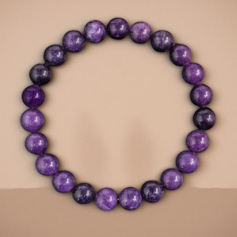 Temu Xiyin TK Cross-border Hot-selling Bracelet Purple Dragon Stone Adjustable Elastic Cord Bracelet In Stock Wholesale