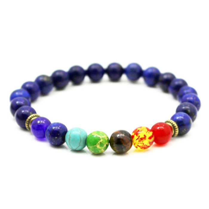 Amazon Hot Selling European and American Volcanic Stone Beads Agate Bracelet Wholesale Cross-Border Popular Handmade Jewelry