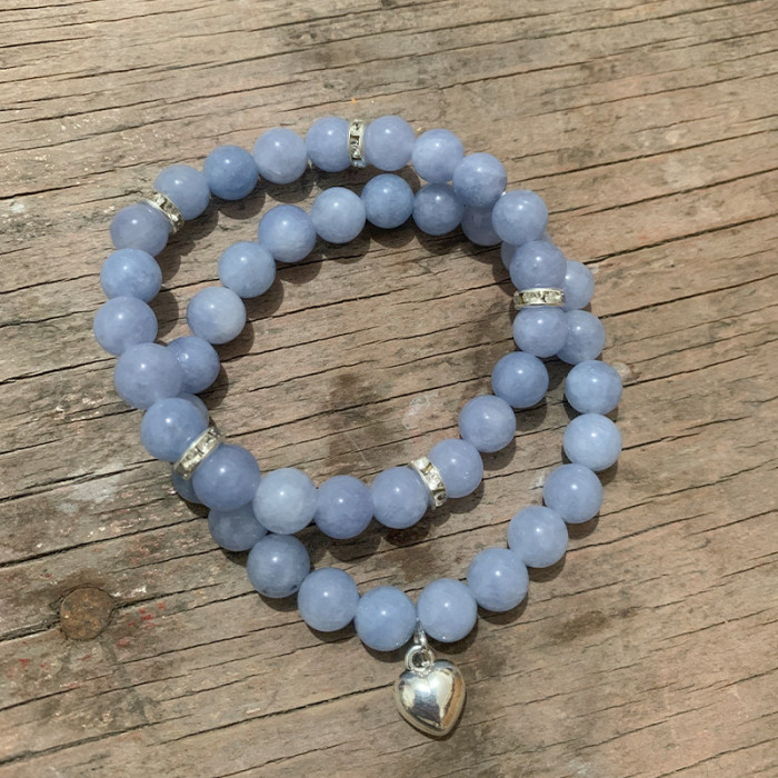 Cross-Border Jewelry Pink Zebra Stone Bead Bracelet Festival Gift for Men and Women Friendship Heart Bead Bracelet Wholesale Hot Item