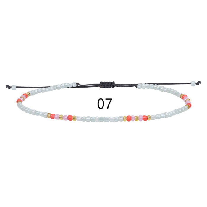 Hot-Selling Colorful Rice Bead Bracelet Summer Beach Surfing Hand Jewelry Manufacturer Wholesale in Stock