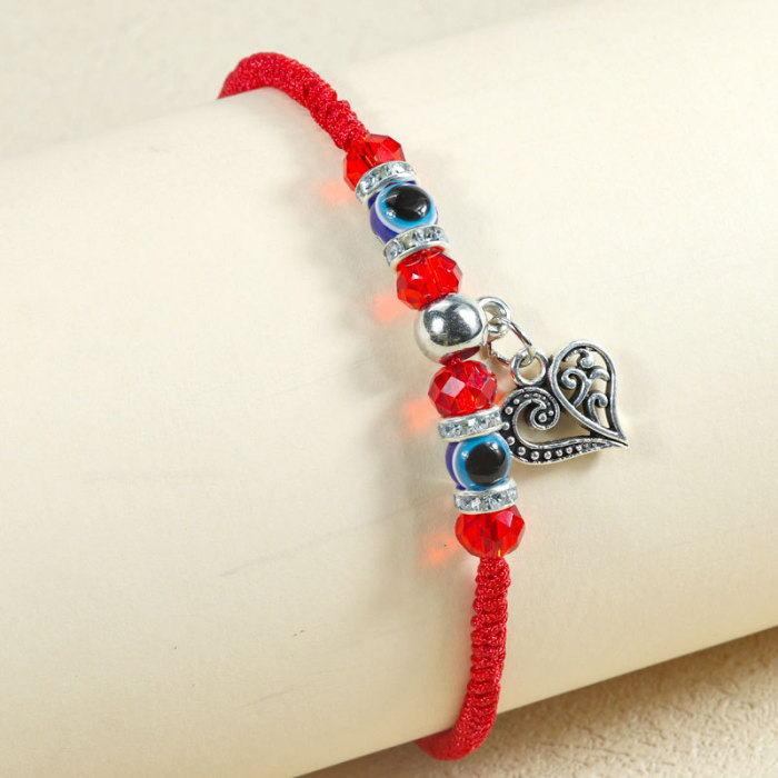 Amazon Hot-Selling Devil Eye Palm Braided Rope Adjustable Pull Elephant Turtle Red Rope Bracelet
