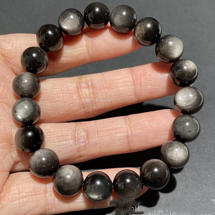 Natural Tiger Eye Stone Purple Pink Crystal Bracelet Fashion Obsidian Semi-Precious Stone Bracelet Cross-Border Trendy Jewelry Wholesale