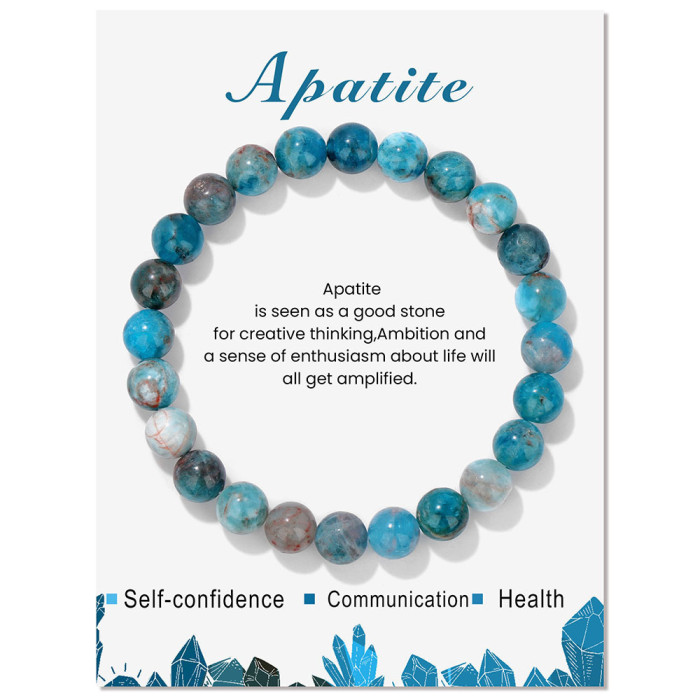 Amazon Hot-Selling Beaded Bracelet Single Loop Elastic Cord 8mm Amethyst Agate Gift Bracelet Women's Rose Quartz Bracelet
