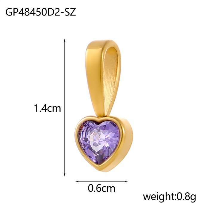 Classic Element DIY Pendant Necklace Colorful Zircon Pendant Hanging Ornament Accessories Twelve Birthstone Necklace...