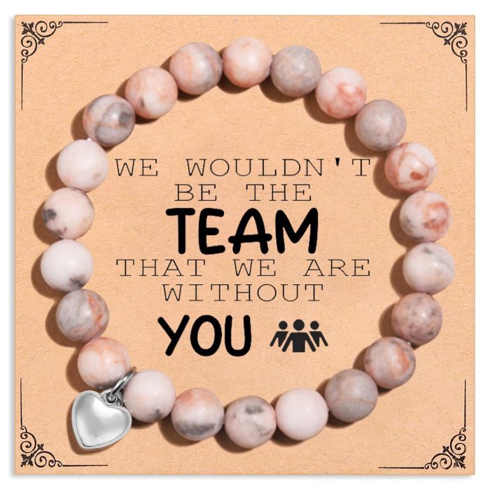 Cross-Border Hot Selling Volcanic Stone Bracelet Handmade Beaded Pink Zebra Cross Elastic Cord Hand Jewelry Bracelet Card Accessories