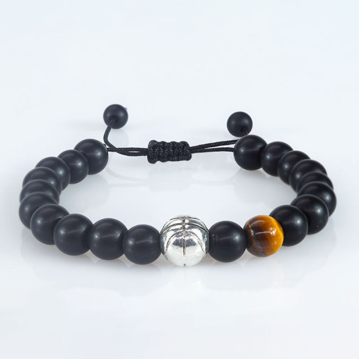 Amazon Cross-Border Hot Sale Charming Men's Bracelet Matte Couple Various Ball Accessories In Stock Wholesale